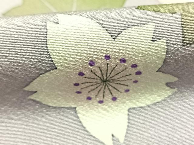 平和屋着物●ろう彩工芸　奥村一心　訪問着　舞桜文　暈し染め　正絹　逸品　AABI9319fy