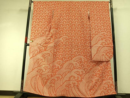 平和屋着物●豪華振袖　総絞り　立波青海波文　やまと誂製　正絹　逸品　AABI9324fy