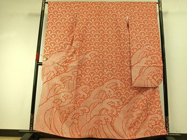 平和屋着物●豪華振袖　総絞り　立波青海波文　やまと誂製　正絹　逸品　AABI9324fy
