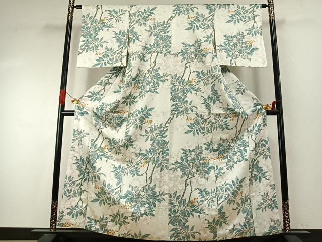 平和屋着物●上質な小紋　南天文　正絹　逸品　AABI9325fy