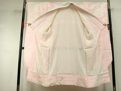 平和屋着物●豪華振袖・長襦袢(袷)セット　駒刺繍　枝花文　黒地　金彩　正絹　逸品　AABI9326fy