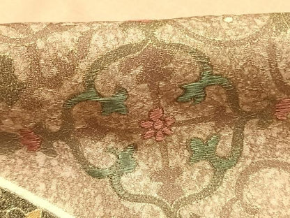平和屋着物●訪問着　刺繍　花唐草文　金彩　正絹　逸品　AABI9327fy