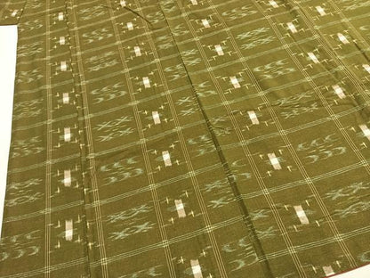 平和屋着物●上質な紬　琉球絣文様　正絹　逸品　AABI9328fy