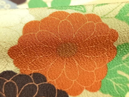 平和屋着物●撫松庵　小紋　色紙重ね花文　洗える着物　AABI9330fy