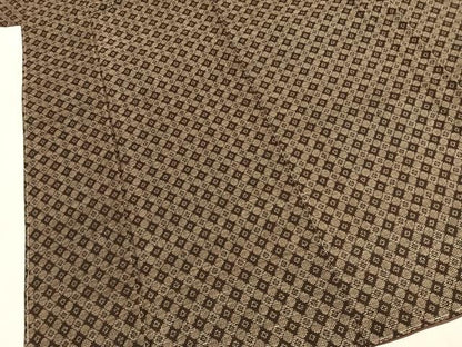 平和屋着物●本場大島紬　菱文　正絹　逸品　未使用　AABI9336fy
