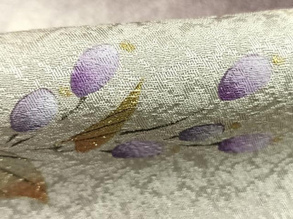 平和屋着物●和紙染染色作家・植村彩弘　訪問着　手描き　草花文　暈し染め　金彩　やまと誂製　正絹　逸品　未使用　AABI9340fy