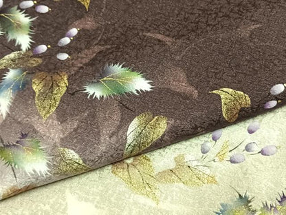平和屋着物●和紙染染色作家・植村彩弘　訪問着　手描き　草花文　暈し染め　金彩　やまと誂製　正絹　逸品　未使用　AABI9340fy