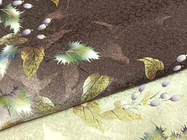 平和屋着物●和紙染染色作家・植村彩弘　訪問着　手描き　草花文　暈し染め　金彩　やまと誂製　正絹　逸品　未使用　AABI9340fy