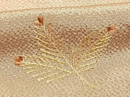 平和屋着物●訪問着　総刺繍　松葉文様　金糸　鬼しぼ縮緬　正絹　逸品　AABI9341fy