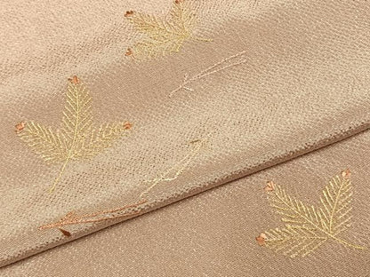平和屋着物●訪問着　総刺繍　松葉文様　金糸　鬼しぼ縮緬　正絹　逸品　AABI9341fy