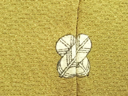 平和屋着物●上質な色無地　鬱金染　青朽葉色　正絹　逸品　未使用　AABI9342fy