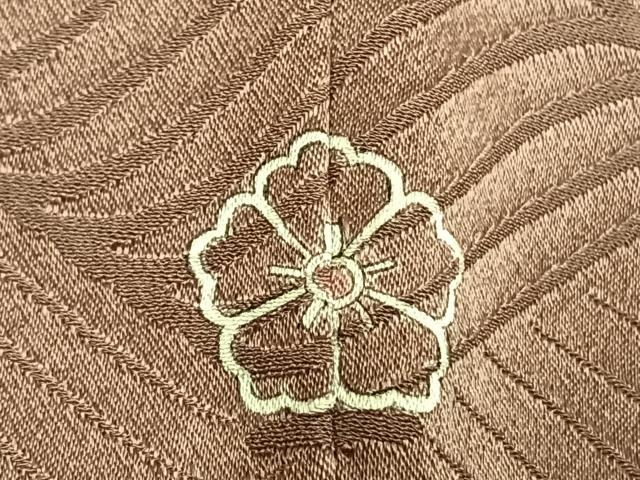 平和屋着物●上質な色無地　立波地紋　鴇浅葱色　正絹　逸品　AABI9344fy