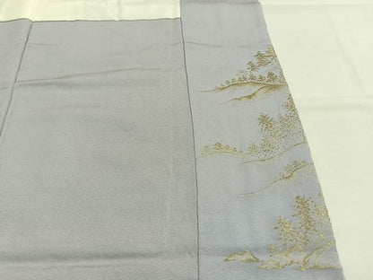 平和屋着物●豪華色留袖　寿光織　風景文　金糸　正絹　逸品　AABI9351fy