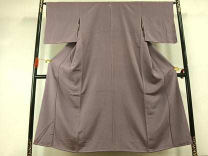 平和屋着物●上質な色無地　薄葡萄色　正絹　逸品　未使用　AABI9354fy