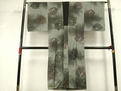 平和屋着物●男性　長襦袢　袷　七福神　暈し染め　正絹　逸品　AABI9358fy