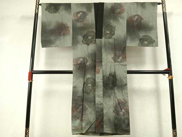平和屋着物●男性　長襦袢　袷　七福神　暈し染め　正絹　逸品　AABI9358fy