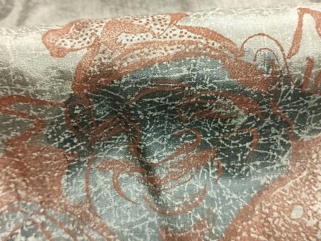 平和屋着物●男性　長襦袢　袷　七福神　暈し染め　正絹　逸品　AABI9358fy