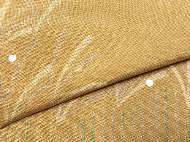 平和屋着物●訪問着　本場大島紬　刺繍　幾何学文様　正絹　逸品　未使用　AABI9360fy