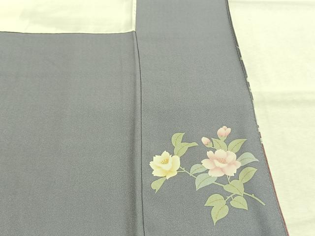 平和屋着物●訪問着　草花文　暈し染め　金彩　ロング丈　正絹　逸品　AABI9363fy