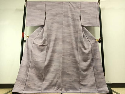 平和屋着物●上質な小紋　霞文　暈し染め　ロング丈　正絹　逸品　AABI9364fy
