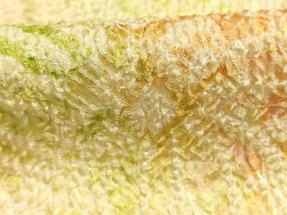 平和屋着物●上質な小紋　総絞り　草花文　暈し染め　正絹　逸品　AABI9365fy