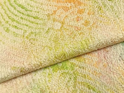 平和屋着物●上質な小紋　総絞り　草花文　暈し染め　正絹　逸品　AABI9365fy