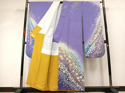 平和屋着物●豪華振袖　絞り　辻が花　暈し染め　金彩　やまと誂製　正絹　逸品　AABI9372fy
