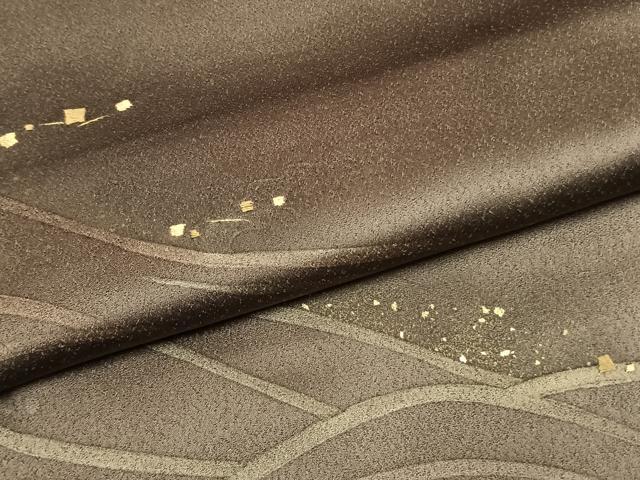 平和屋着物●訪問着　刺繍　立波箔散らし文　金糸　金彩　正絹　逸品　AABI9373fy