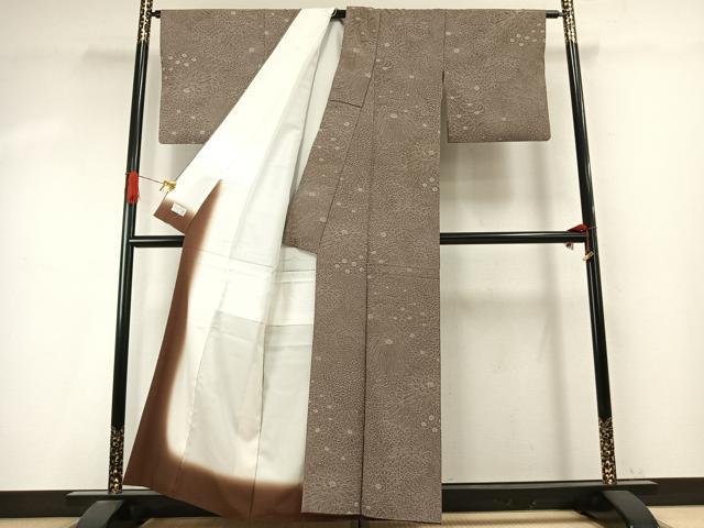 平和屋着物●洗える最高級着物　＜英＞はなぶさ謹製　小紋　草花文　洗える着物　AABI9378fy