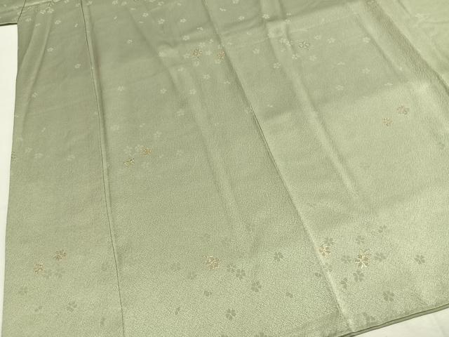 平和屋着物●友禅作家の巨匠　浅井青仁　小紋　舞花文　金糸　正絹　逸品　AABI9379fy