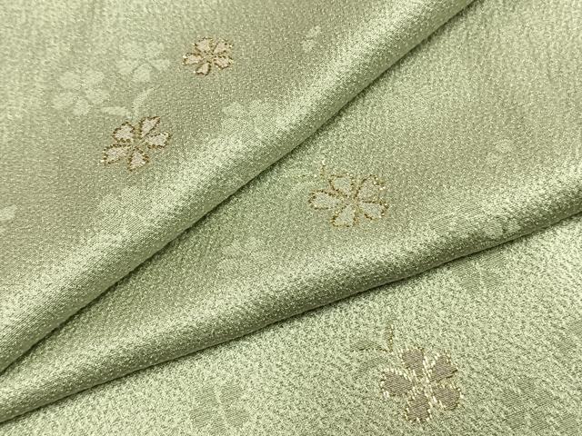 平和屋着物●友禅作家の巨匠　浅井青仁　小紋　舞花文　金糸　正絹　逸品　AABI9379fy