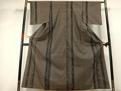 平和屋着物●本場大島紬　総絣　花間道　正絹　逸品　AABI9386fy