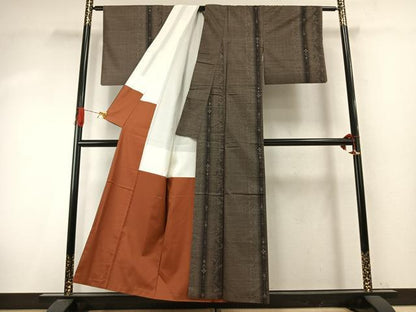 平和屋着物●本場大島紬　総絣　花間道　正絹　逸品　AABI9386fy