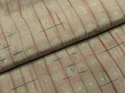 平和屋着物●上質な紬　杢目絞り　絣柄　鈴乃屋扱い　正絹　逸品　AABI9388fy