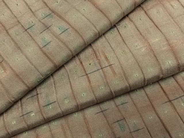 平和屋着物●上質な紬　杢目絞り　絣柄　鈴乃屋扱い　正絹　逸品　AABI9388fy