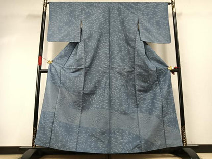 平和屋着物●訪問着　紬地　道長花文　正絹　逸品　AABI9389fy