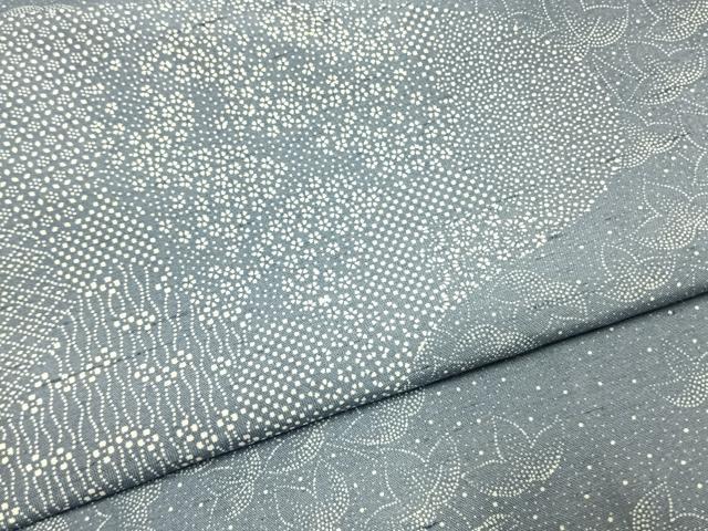 平和屋着物●訪問着　紬地　道長花文　正絹　逸品　AABI9389fy