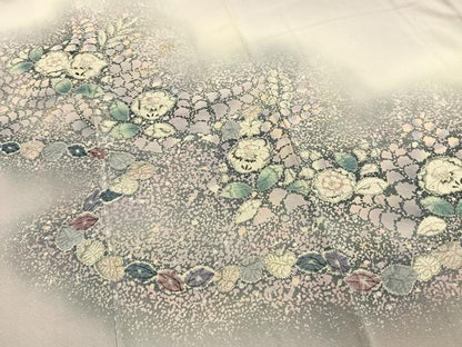 平和屋着物●越後十日町の一流染匠　桐屋・翠山工房　訪問着　絞り　辻が花　暈し染め　正絹　逸品　AABI9390fy