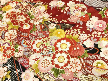 平和屋着物●豪華振袖　駒刺繍　草花文　金彩　京都きもの友禅扱い　正絹　逸品　AABI9399fy