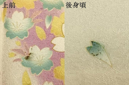 平和屋着物●豪華振袖　草花文　正絹　逸品　AABI9402fy