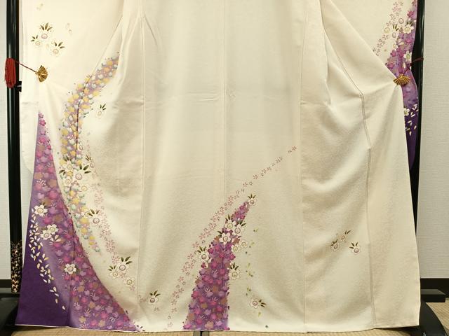 平和屋着物●豪華振袖　草花文　正絹　逸品　AABI9402fy