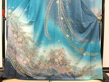 平和屋着物●豪華振袖　絞り　辻が花　暈し染め　金銀彩　正絹　逸品　AABI9407fy