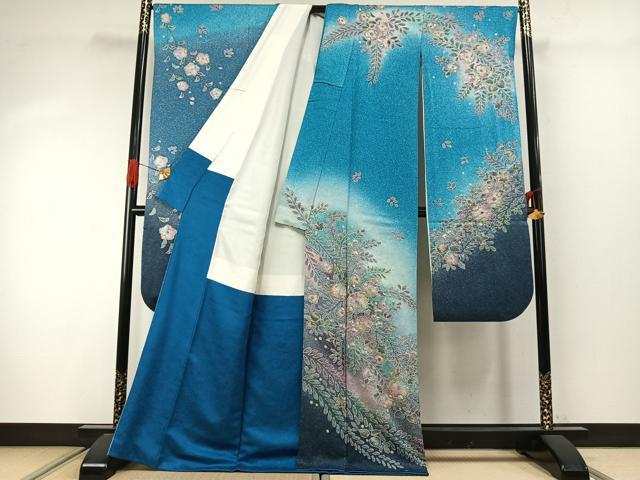 平和屋着物●豪華振袖　絞り　辻が花　暈し染め　金銀彩　正絹　逸品　AABI9407fy