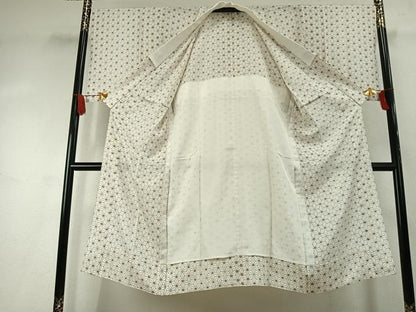 平和屋着物●長襦袢　無双仕立て　麻の葉文様　正絹　逸品　AABI9408fy