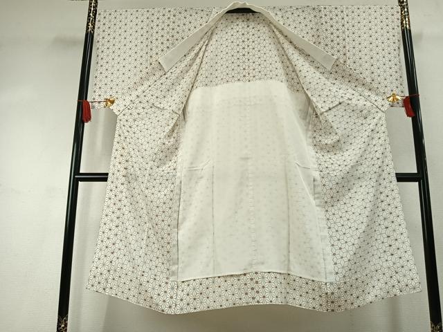平和屋着物●長襦袢　無双仕立て　麻の葉文様　正絹　逸品　AABI9408fy