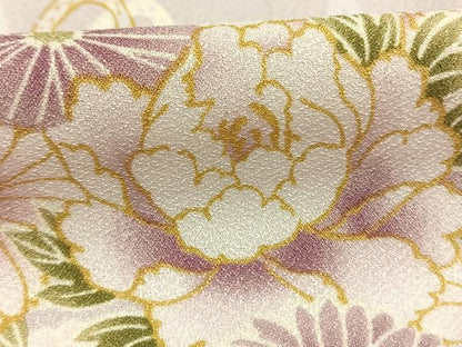 平和屋着物●小紋　草花文　洗える着物　AABI9410fy