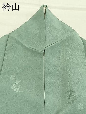 平和屋着物●本加賀友禅作家　柿本市郎監修　色無地　草花地紋　錆青磁色　三越扱い　正絹　逸品　AABI9411fy
