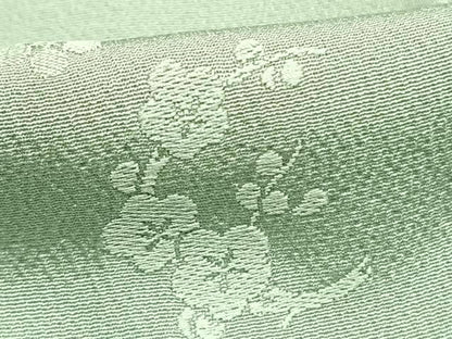 平和屋着物●本加賀友禅作家　柿本市郎監修　色無地　草花地紋　錆青磁色　三越扱い　正絹　逸品　AABI9411fy