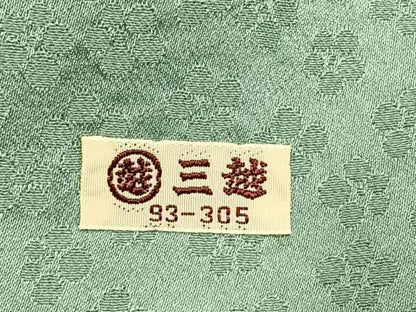 平和屋着物●本加賀友禅作家　柿本市郎監修　色無地　草花地紋　錆青磁色　三越扱い　正絹　逸品　AABI9411fy