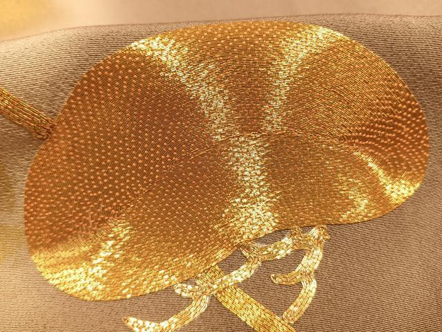 平和屋着物●豪華色留袖　駒刺繍　枝松文　金彩　ロング丈　正絹　逸品　AABI9416fy